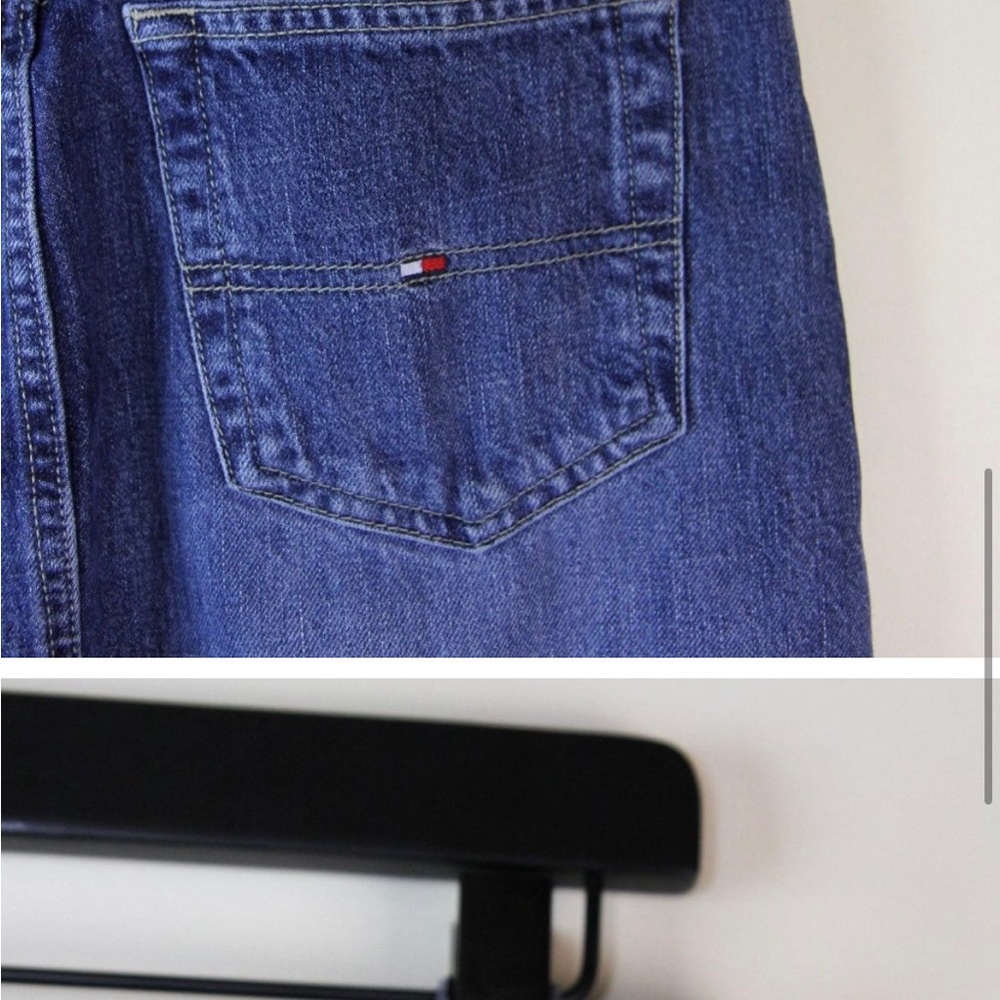 Y2K 90s Tommy Hilfiger Midi Denim Jean Skirt Sz 6